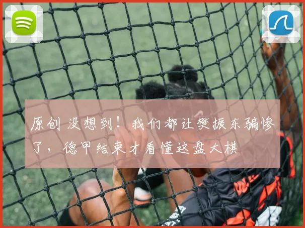 原创 没想到！我们都让樊振东骗惨了，德甲结束才看懂这盘大棋